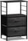 Sorbus Nightstand 2-Drawer Shelf Storage - Bedside Furniture & End Table Chest Dresser with Steel Frame, Wood Top & Easy Pull Fabric Bins for Home, Bedroom, Closets, Bathroom, Office & College Dorm